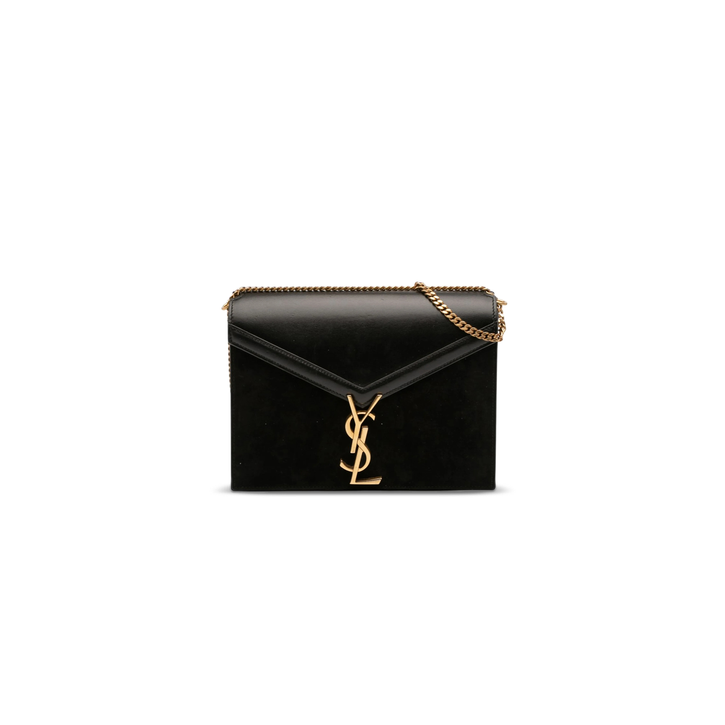 YSL CASSANDRA CHAIN BAG IN SUEDE AND LEATHER 532750 (22*16.5*5.5cm)
